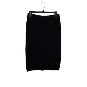 Ann Wi Skirt Small Black Knit Pull On